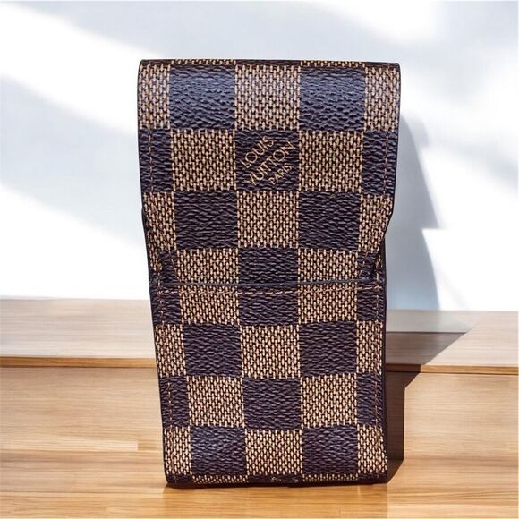 Louis Vuitton Monogram Damier Ebene Credit Card/Lipstick/Cigarette Holder w/COA - Picture 1 of 10